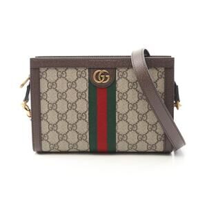 Gucci Ophidia GG Supreme Shoulder Bag Canvas Leather Beige Tan Brown Multicolor
